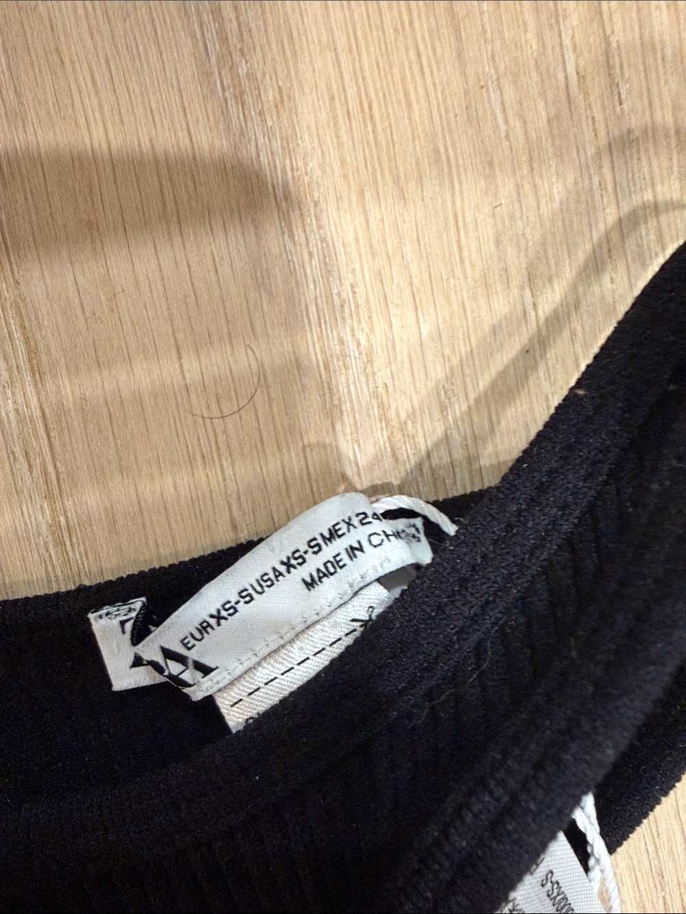 Zara Black Ribbed Racerback Tank - Picture 2 of 3
